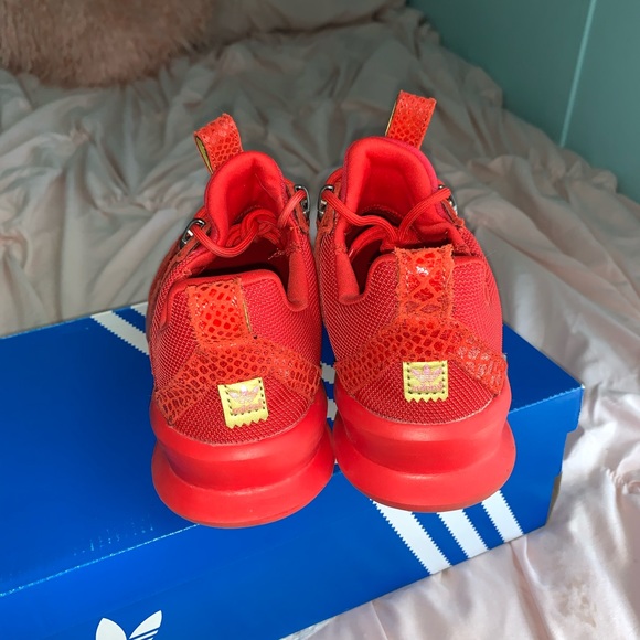 Adidas SL Loop Runner Snakeskin Red Size 5 - Picture 4 of 4